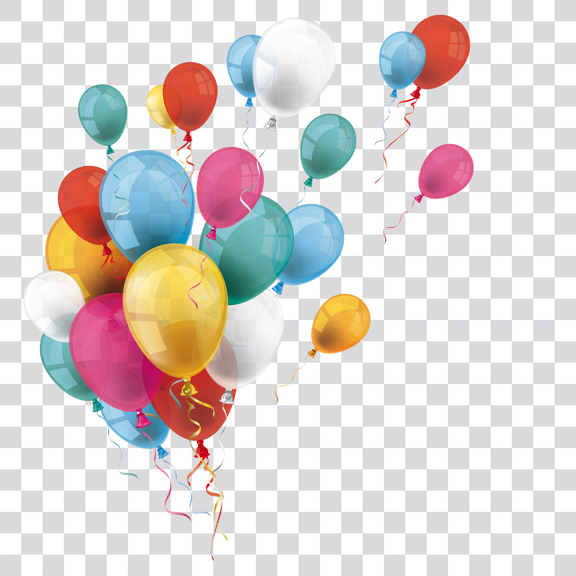 Bunte Luftballons für 5 Jahre easy-Blog